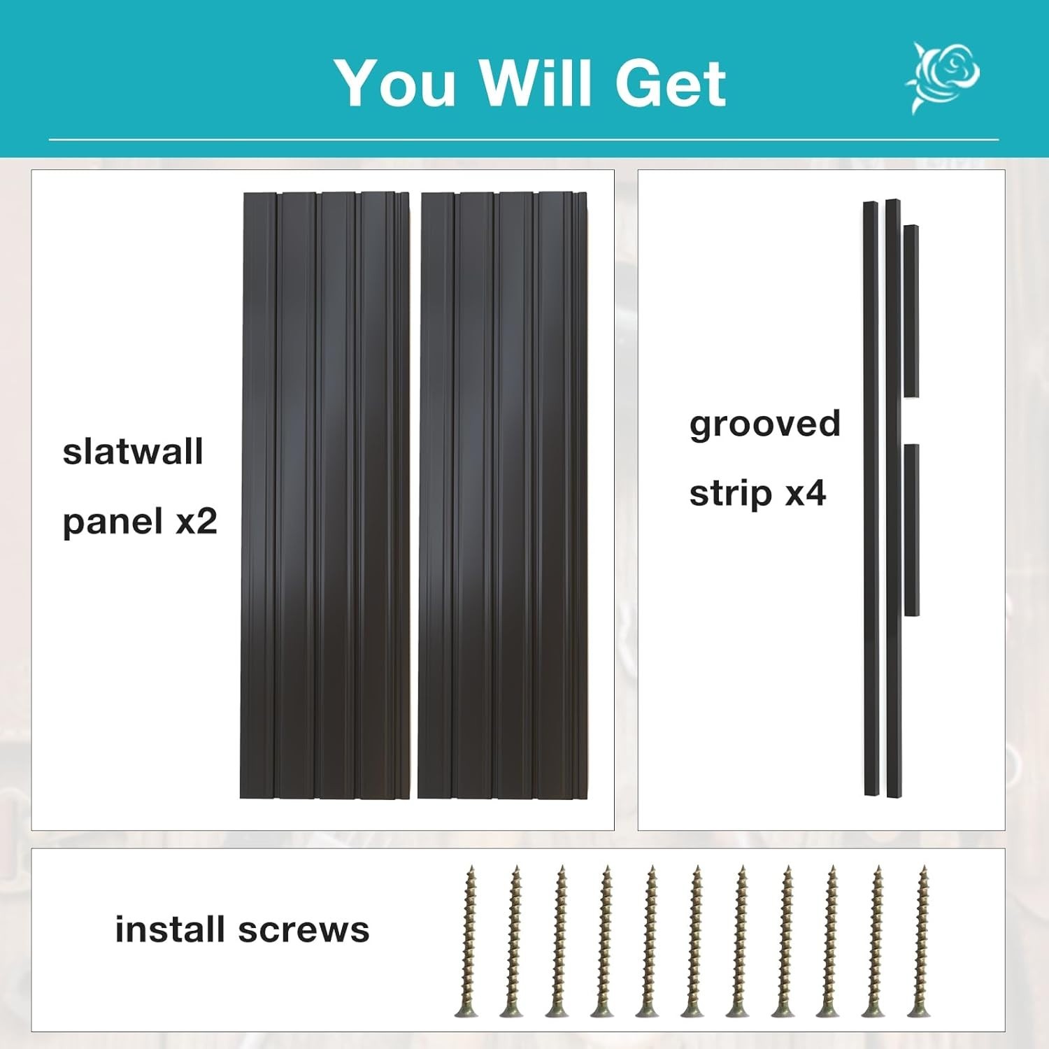 Slatwall Panel Wall Storage Systems, 2 x 4ft Slat Wall Paneling Garage Wall O...
