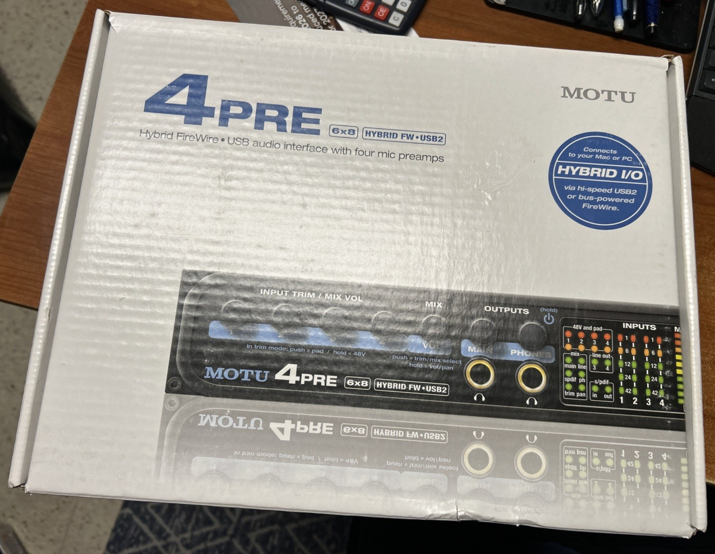 MOTU 4pre Audio Interface 6x8 Hybrid USB FireWire Tested From Japan TMB01 4.5