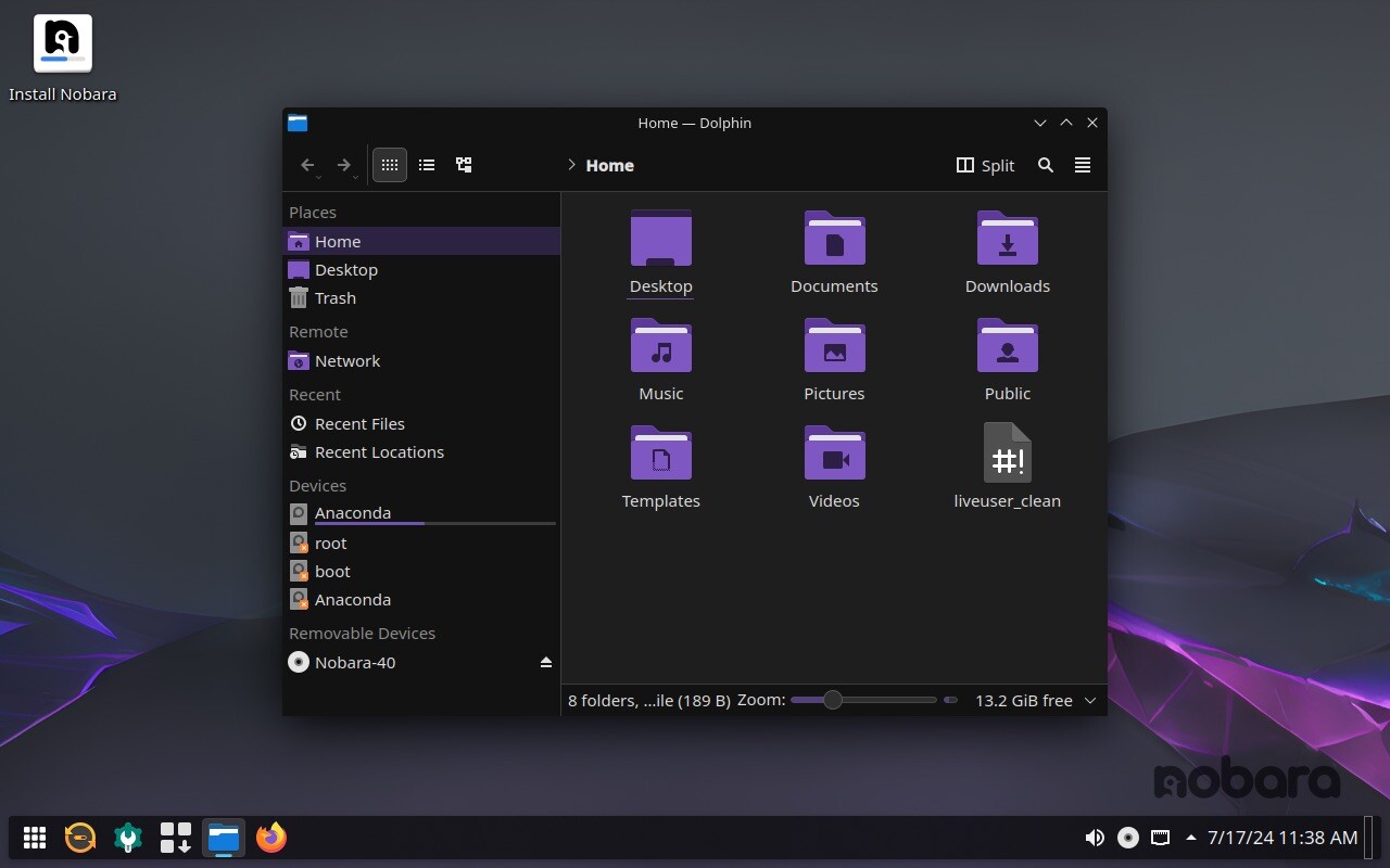 Nobara Linux Bootable USB Flash Drive 64 BIT GNOME KDE