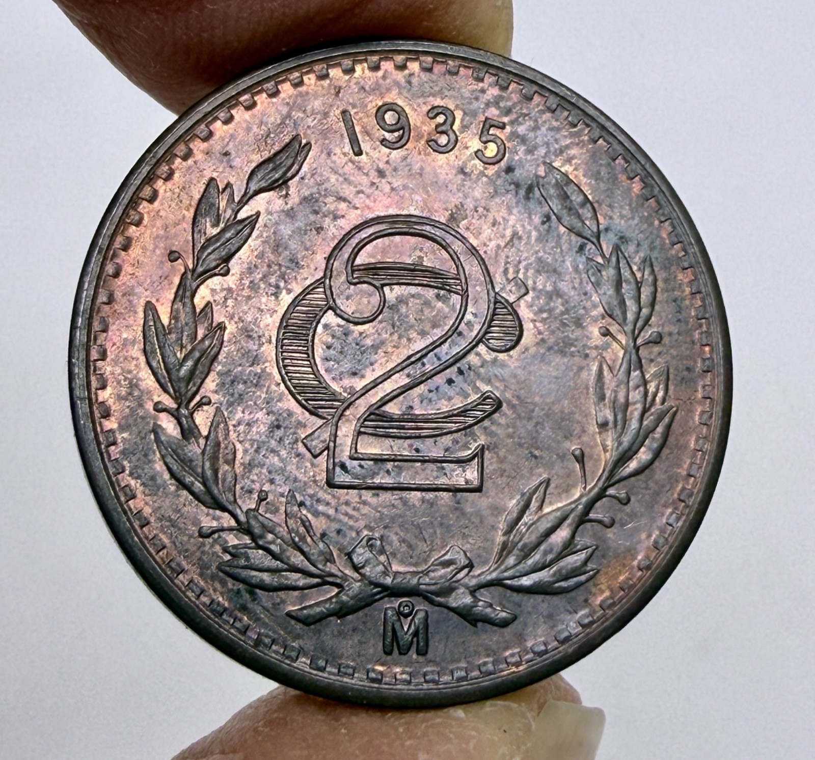 Mexico 1935 Mo 2 Centavos Uncirculated    -  97323