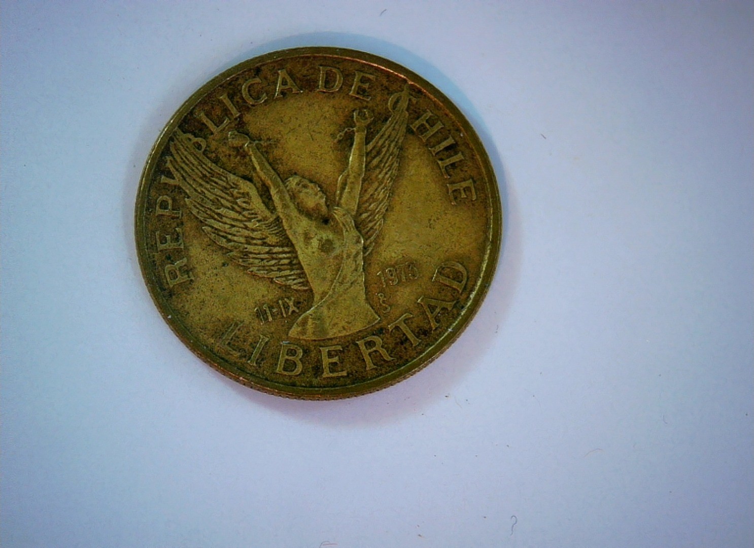 Chile 1981 10 Pesos Republica de Chile (Libertad/winged figure) 10 Pesos Coin