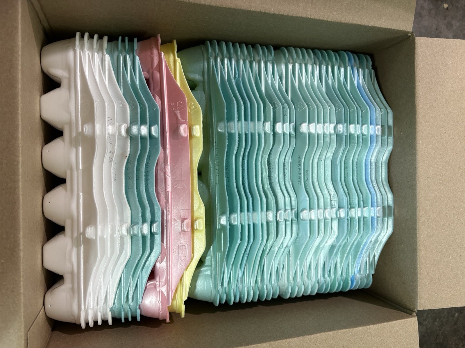 Lot of 33 Empty Egg Cartons,  foam/styrofoam, Each holds 1 dozen (12 eggs)