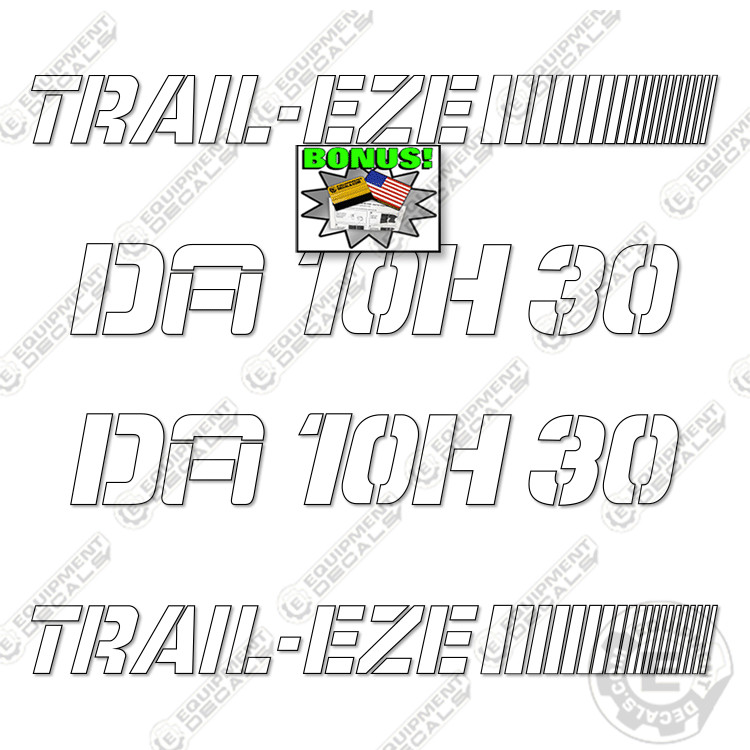Fits Trail-Eze DA10H30 Decal Kit Trailer - 7 YEAR OUTDOOR 3M VINYL!