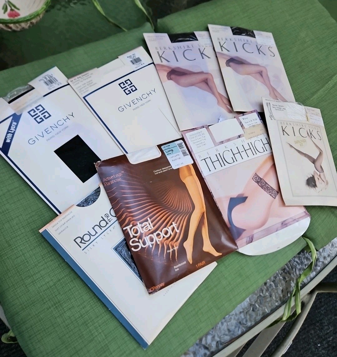 Vintage Lot Panty Hose Nylons 80's New Old Stock Givenchy Berkshire French Lace