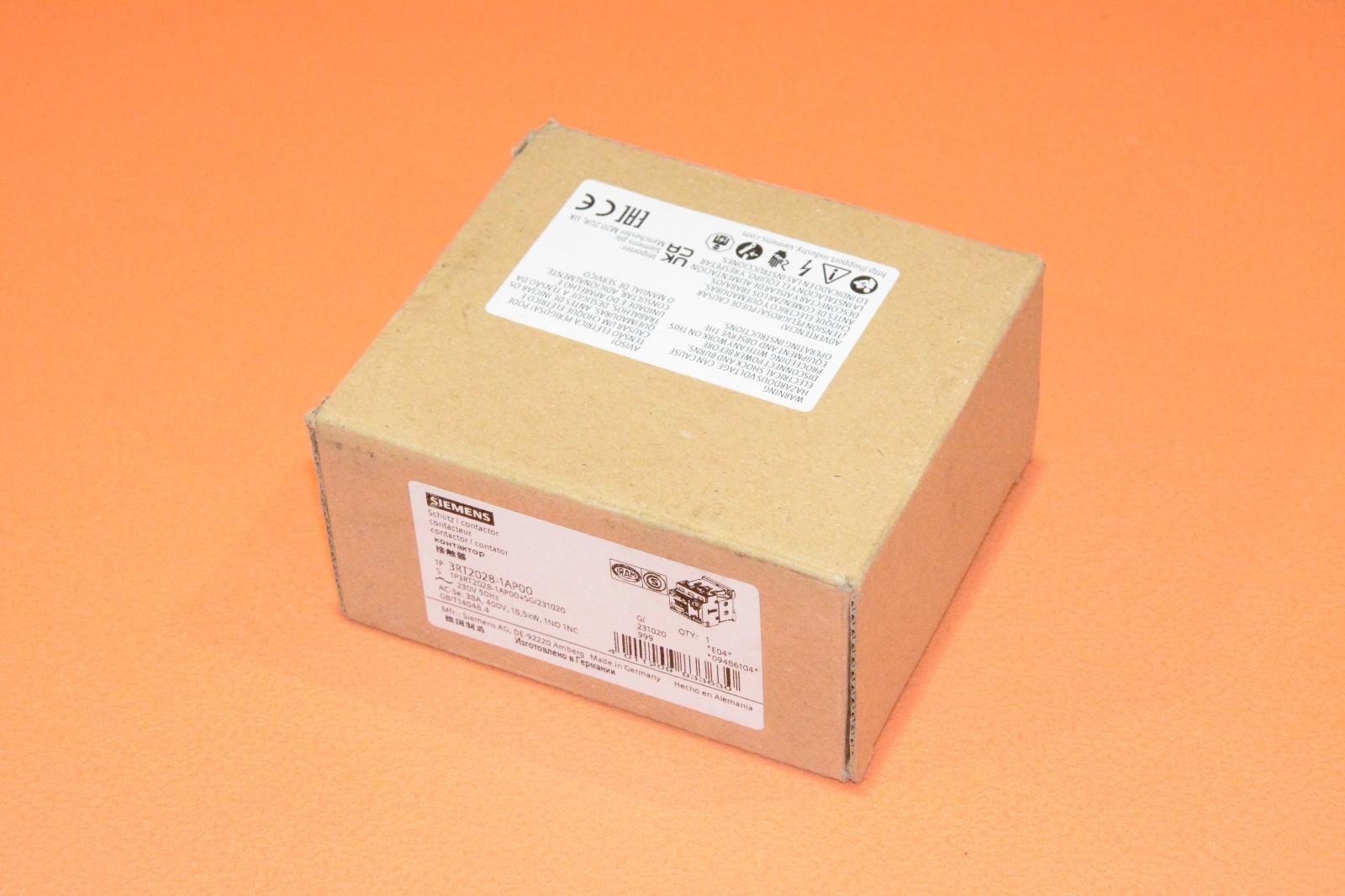 Siemens 3RT2028-1AP00 Contactor Contactor