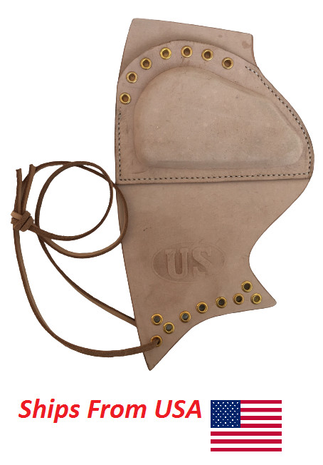 Leather Sniper Rifle Cheek Pad for WWII U.S. Garand Embossed US -Reproduction