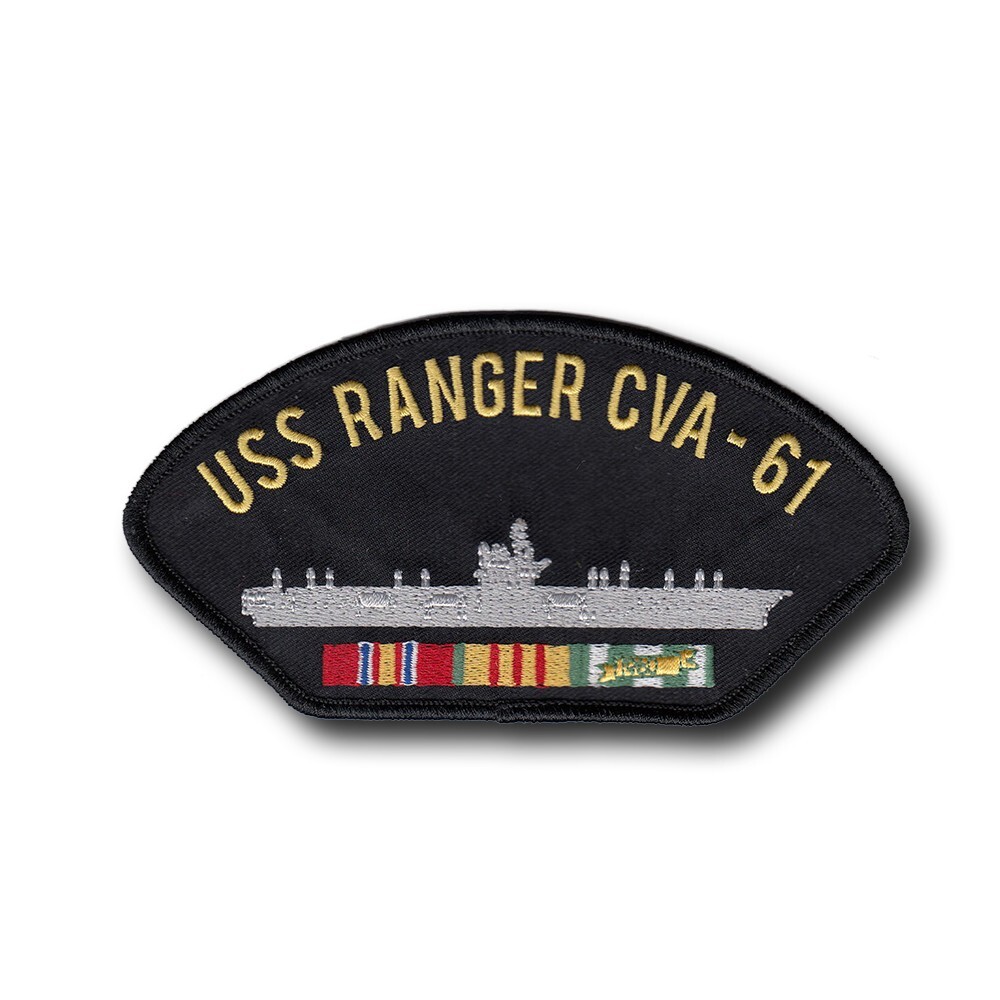 USS Ranger CVA-61 With Vietnam Service Ribbons US Navy Patch