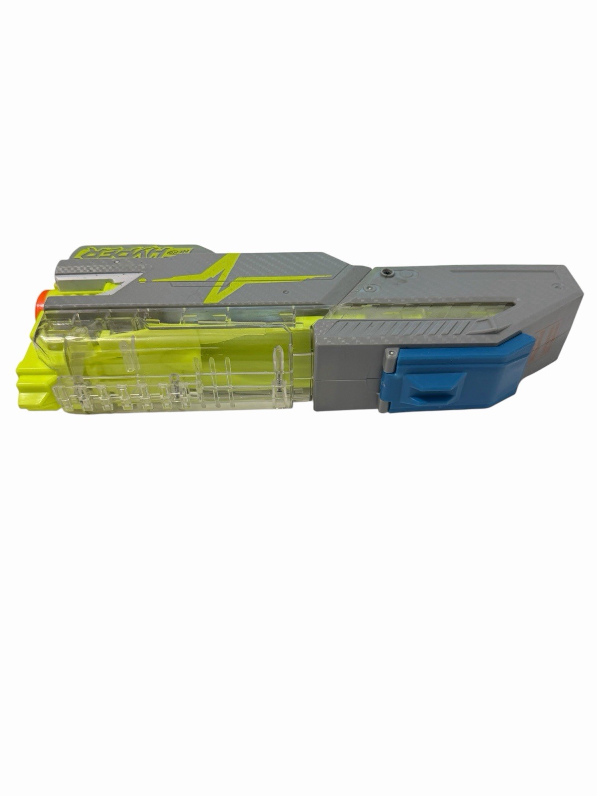Nerf Hyper Rush 40 Pump Action Blaster White Gray Blue Excellent Used Condition