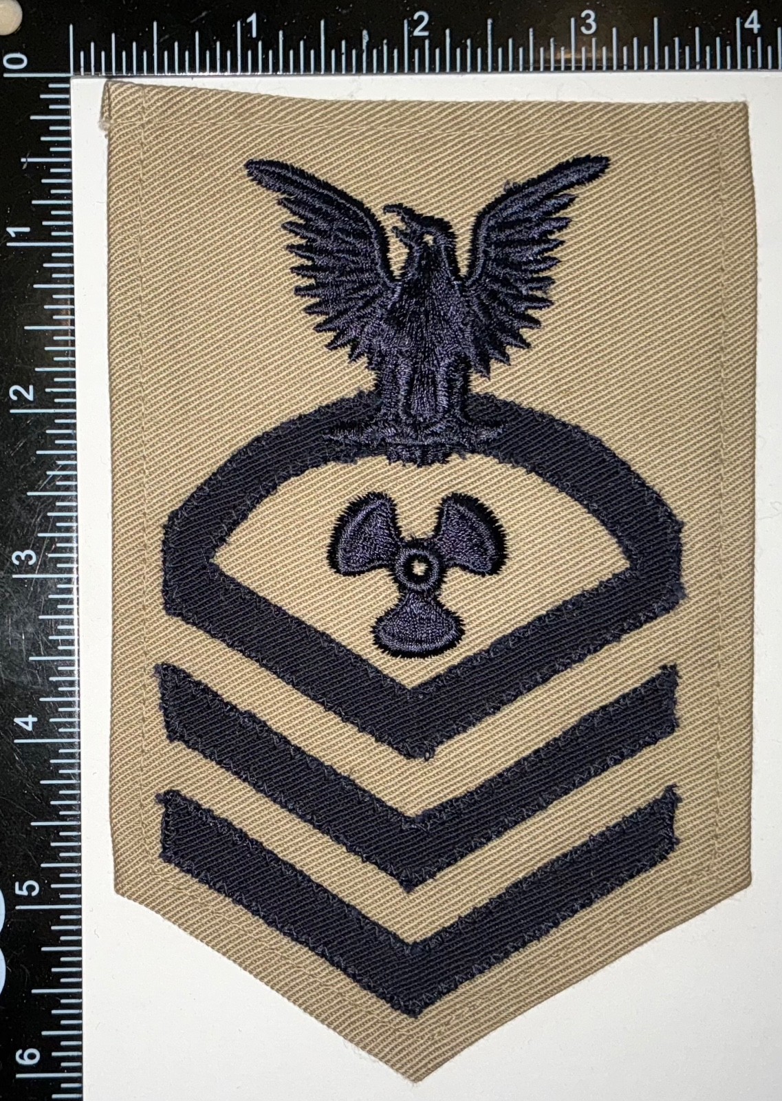 WWII Khaki USN Navy Machinist CPO Chief Petty Officer Rate Patch