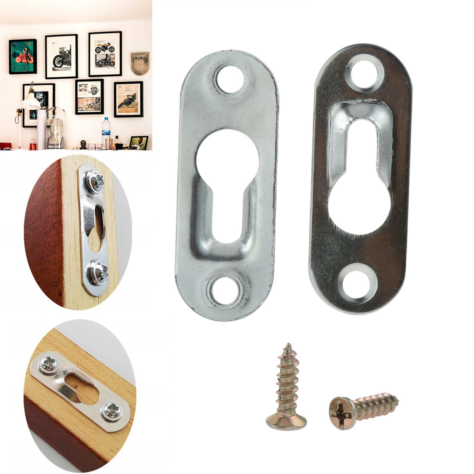 10/20/50Pcs Picture Hangers for Mounting Photo Frame Furnniture Cabinets Signs