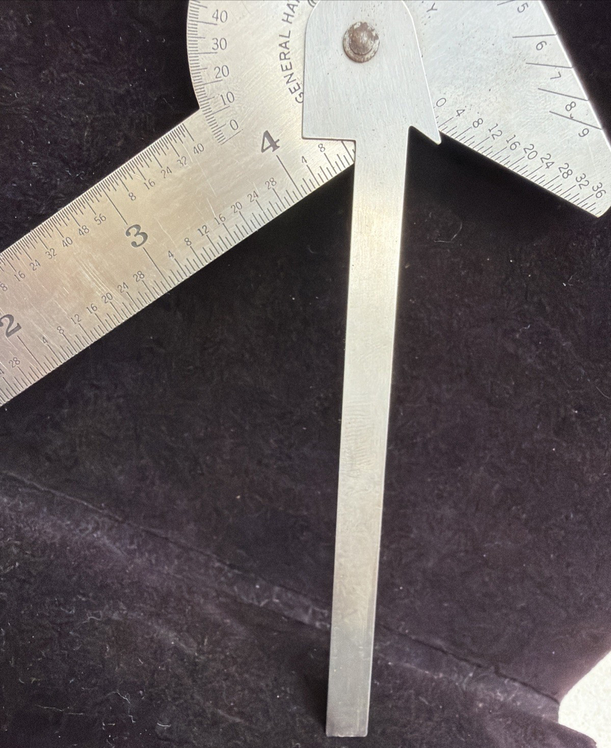 Vintage General SS No. 16 Multi-Use Ruler In Sleeve