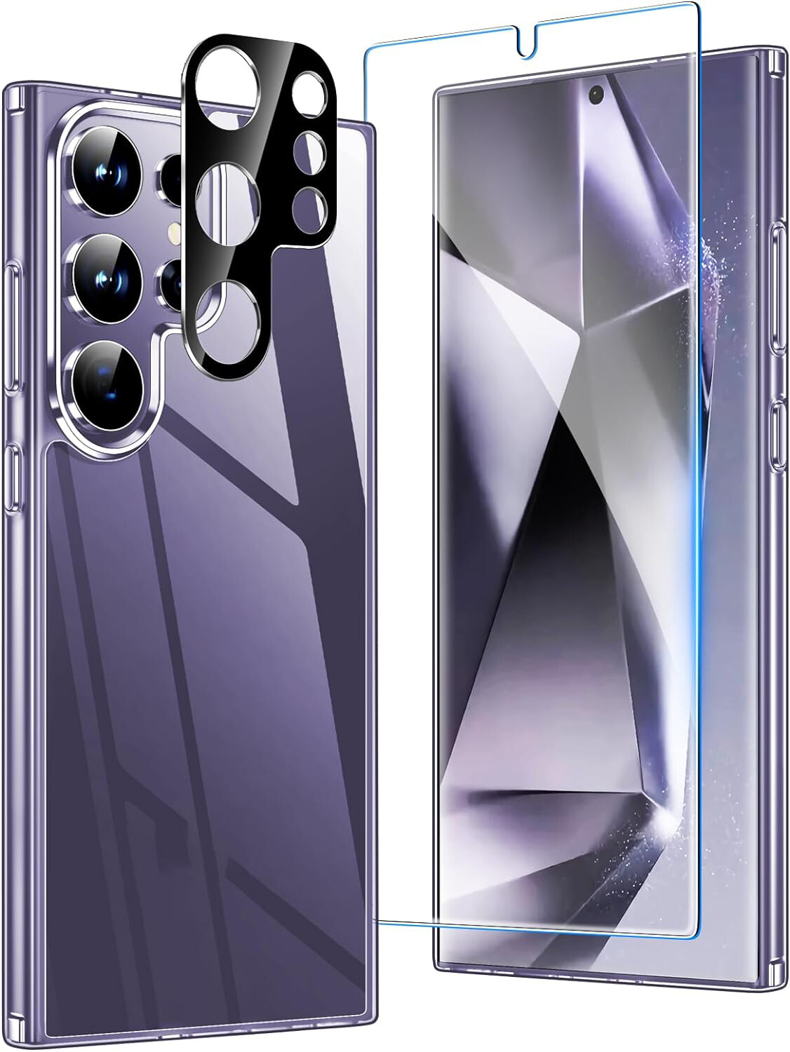 For Samsung Galaxy S25 Ultra 24 Plus Clear Shockproof Case Screen Lens Protector