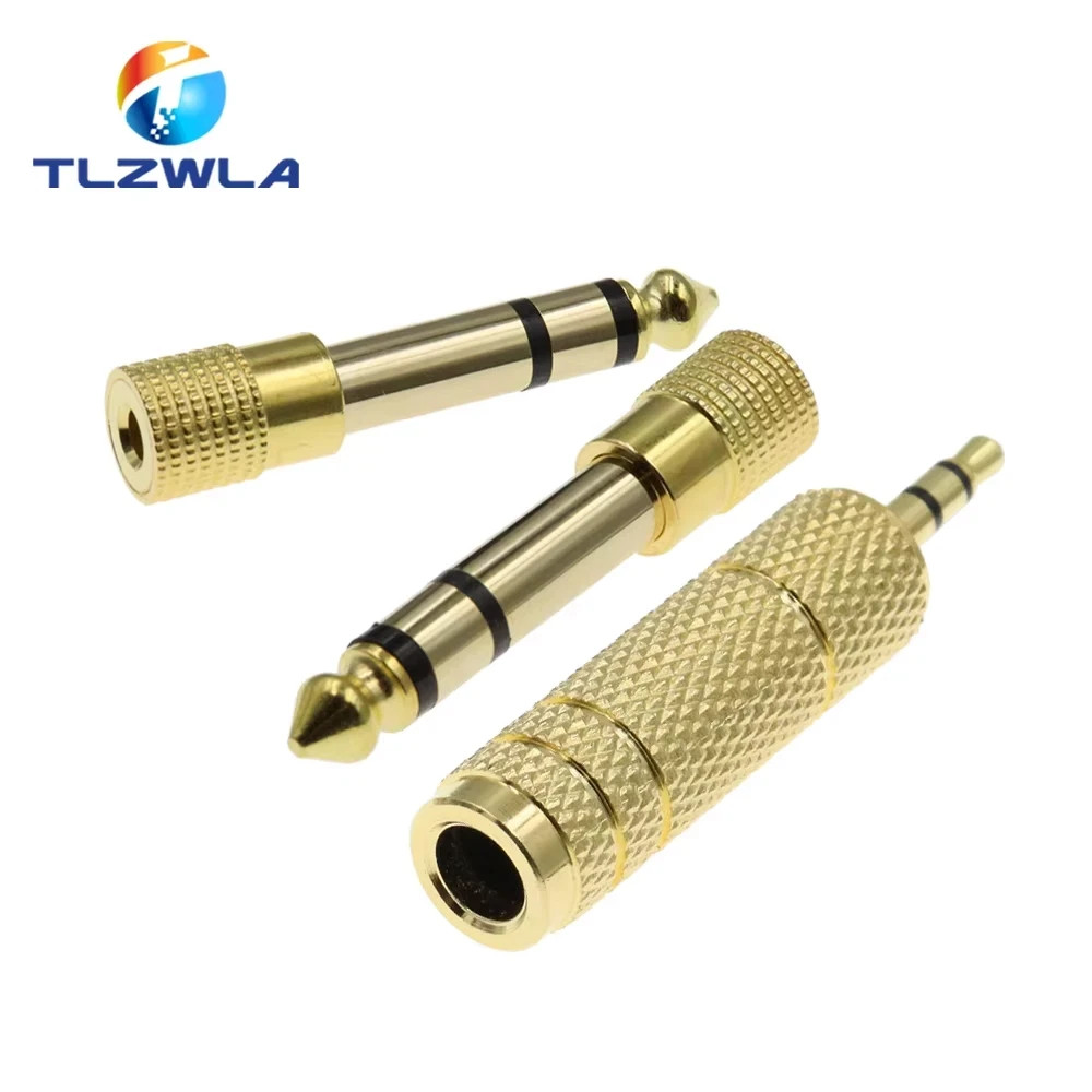 4x TRS Stereo Audio Headphone Adapter 6.35mm 1/4" Male to 3.5mm 1/8" Female Jack