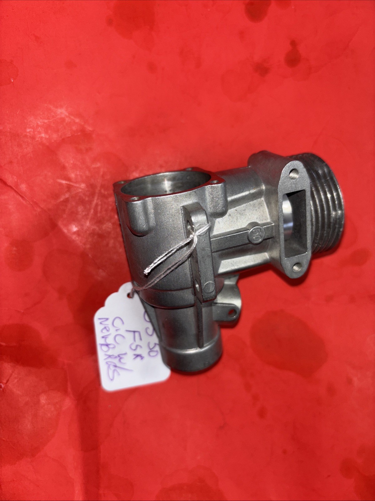 OS 50 FSR CRANKCASE USED WITH NEW BEARINGS.