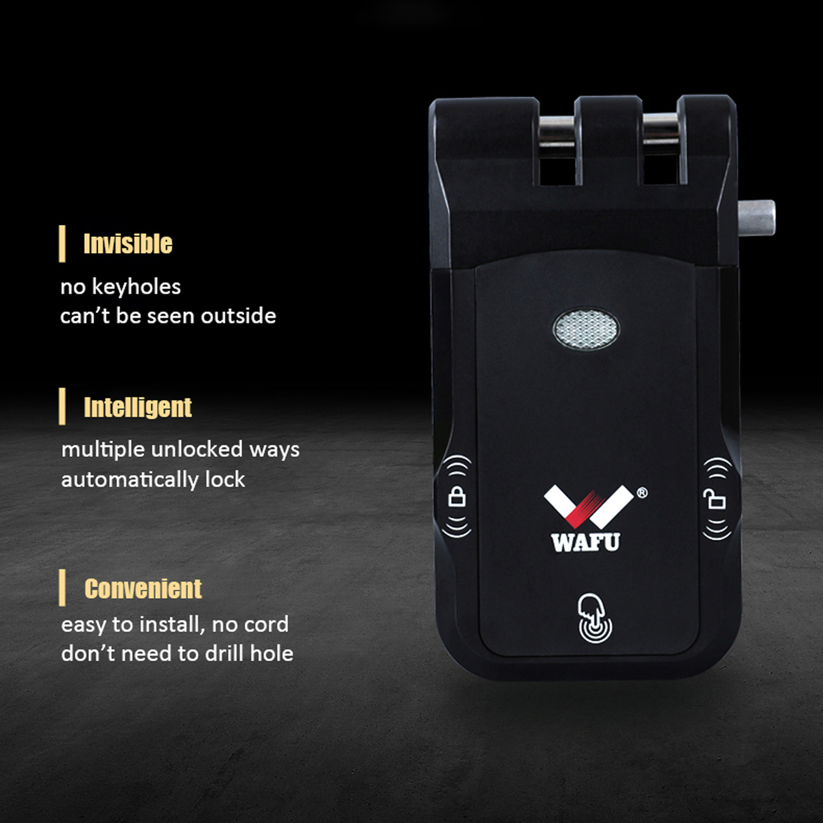 WAFU Lock Electronic Keyless Door Lock Invisible Keyless C4I7