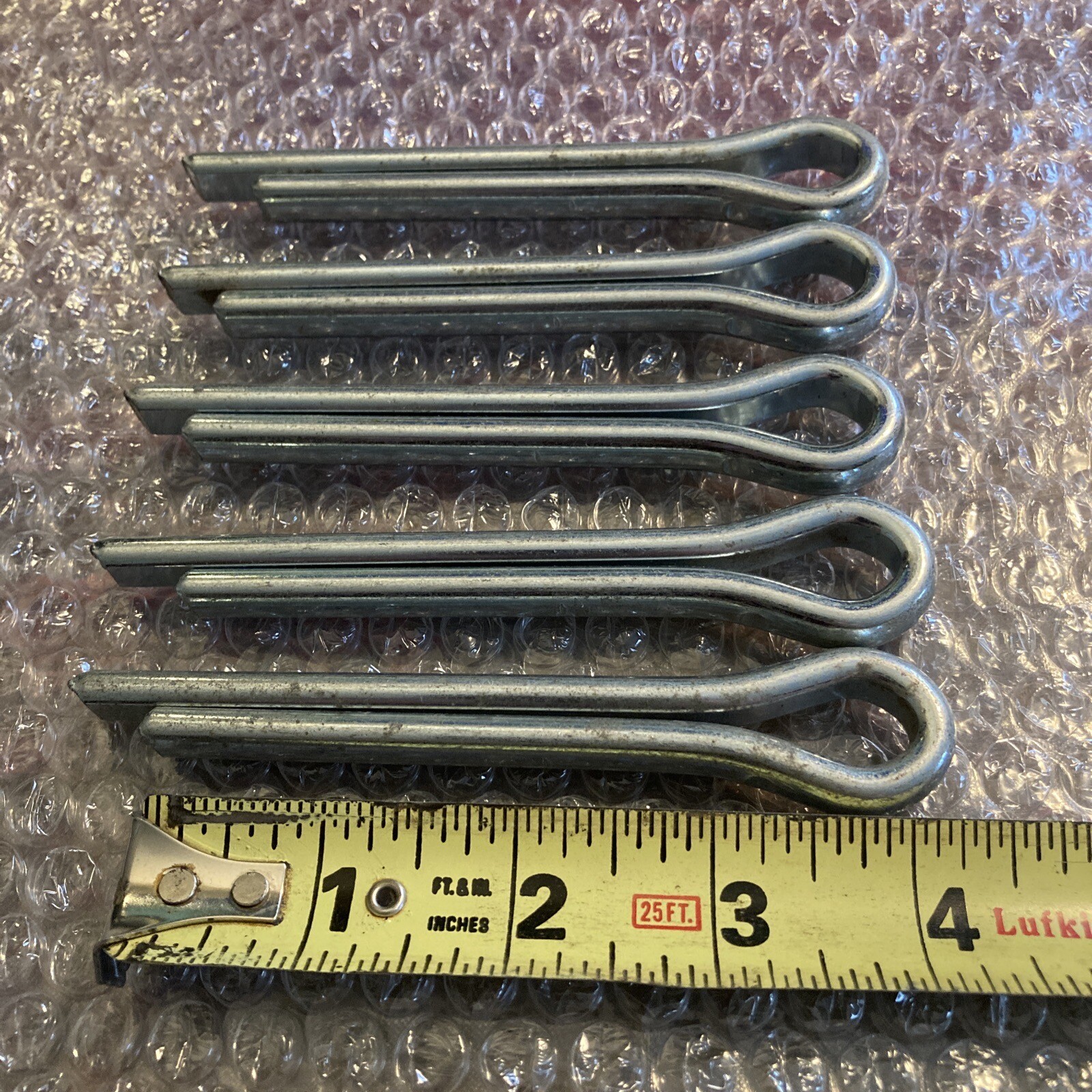 5X 1/2” x 3” Cotter Pins Zinc Extended Prong Vintage USA Made