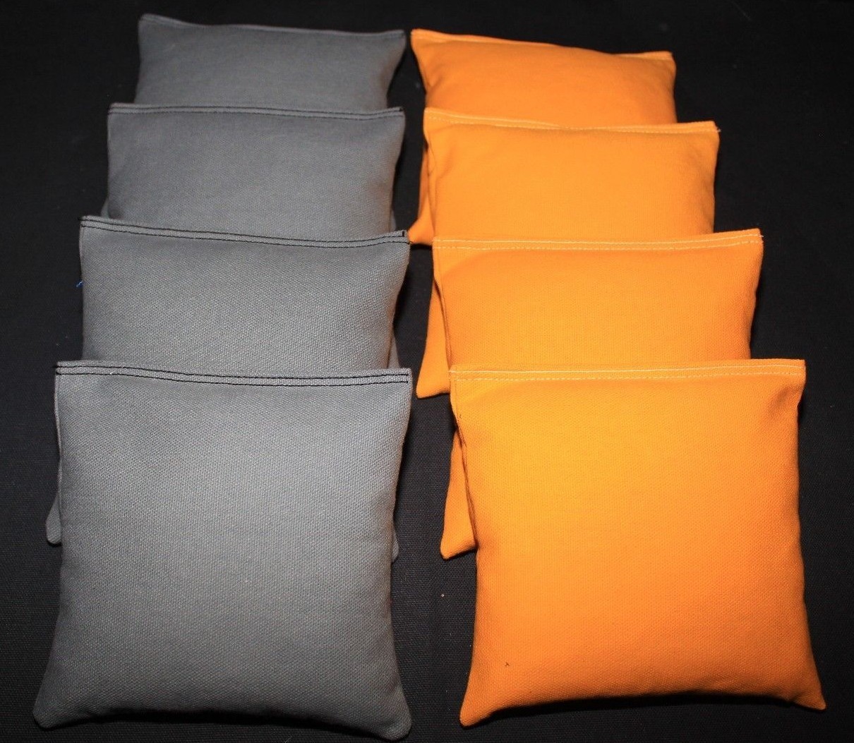 CORNHOLE BEAN BAGS Dark Gray and Yellow 8 ACA Regulation Corn Hole Game Bag