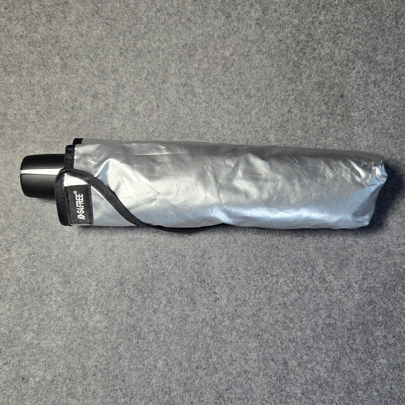 G4Free Silver Reflective Compact Travel Umbrella Auto Open Close Black Interior