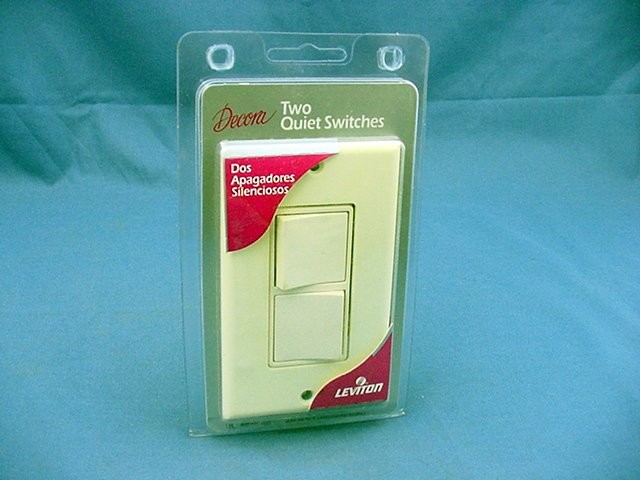 Leviton 5679-A Almond Combination Decora Commercial Duplex Rocker Switch
