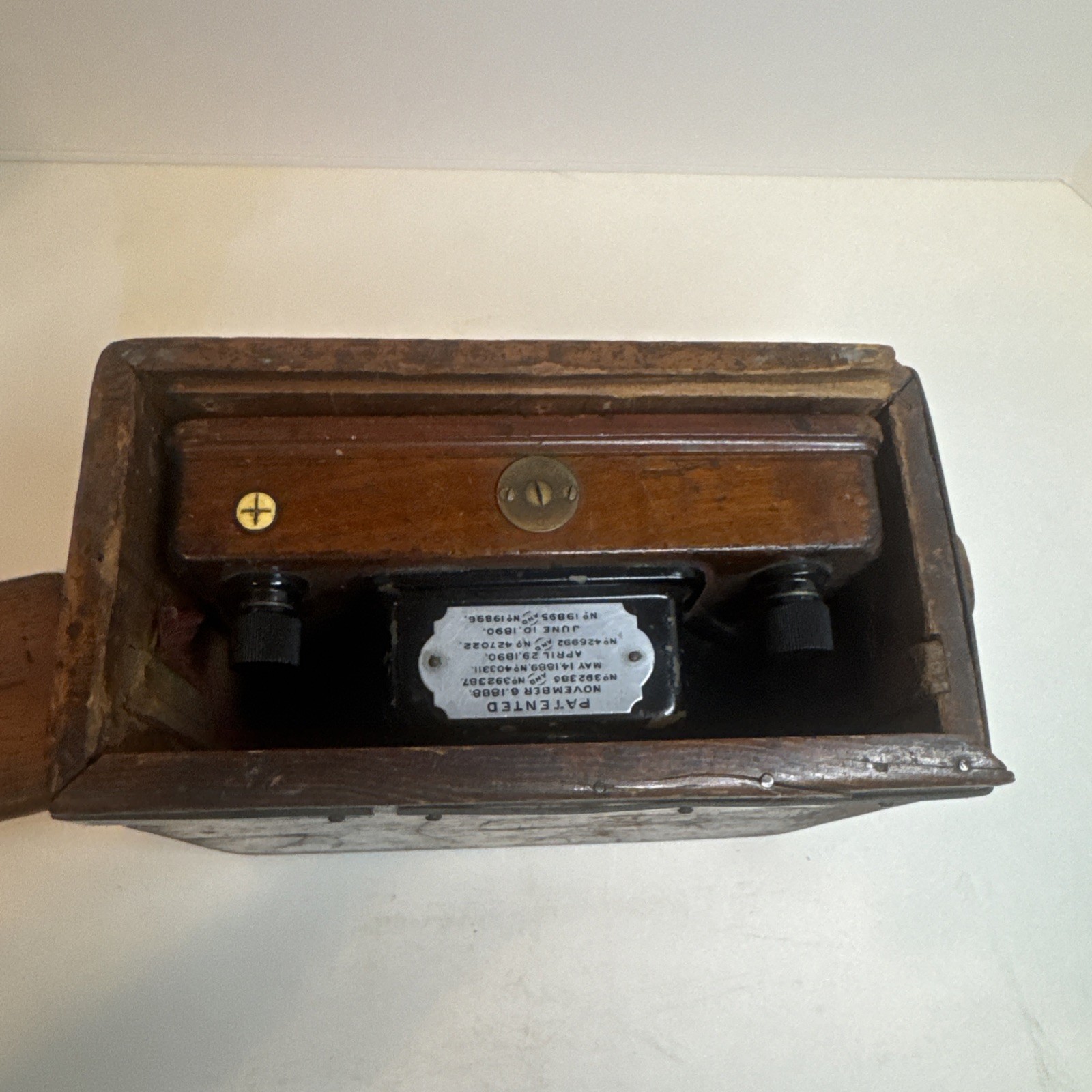 Vintage 1890s Weston Model 1 DC Voltmeter - Original Wood Case