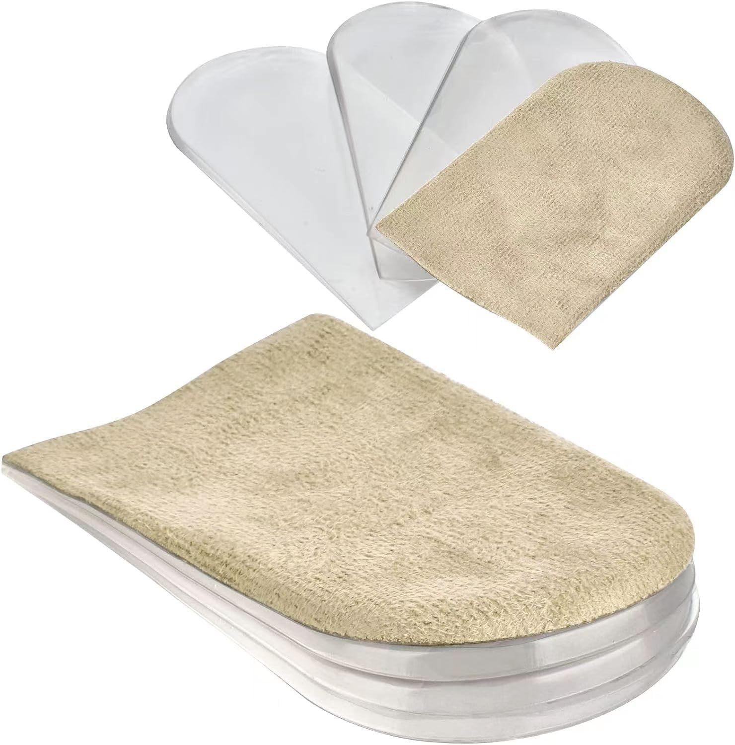 Adjustable Orthopedic Heel Lift Inserts, 1/4" to 1" Gel Shoe Heels Inserts 2 Pcs