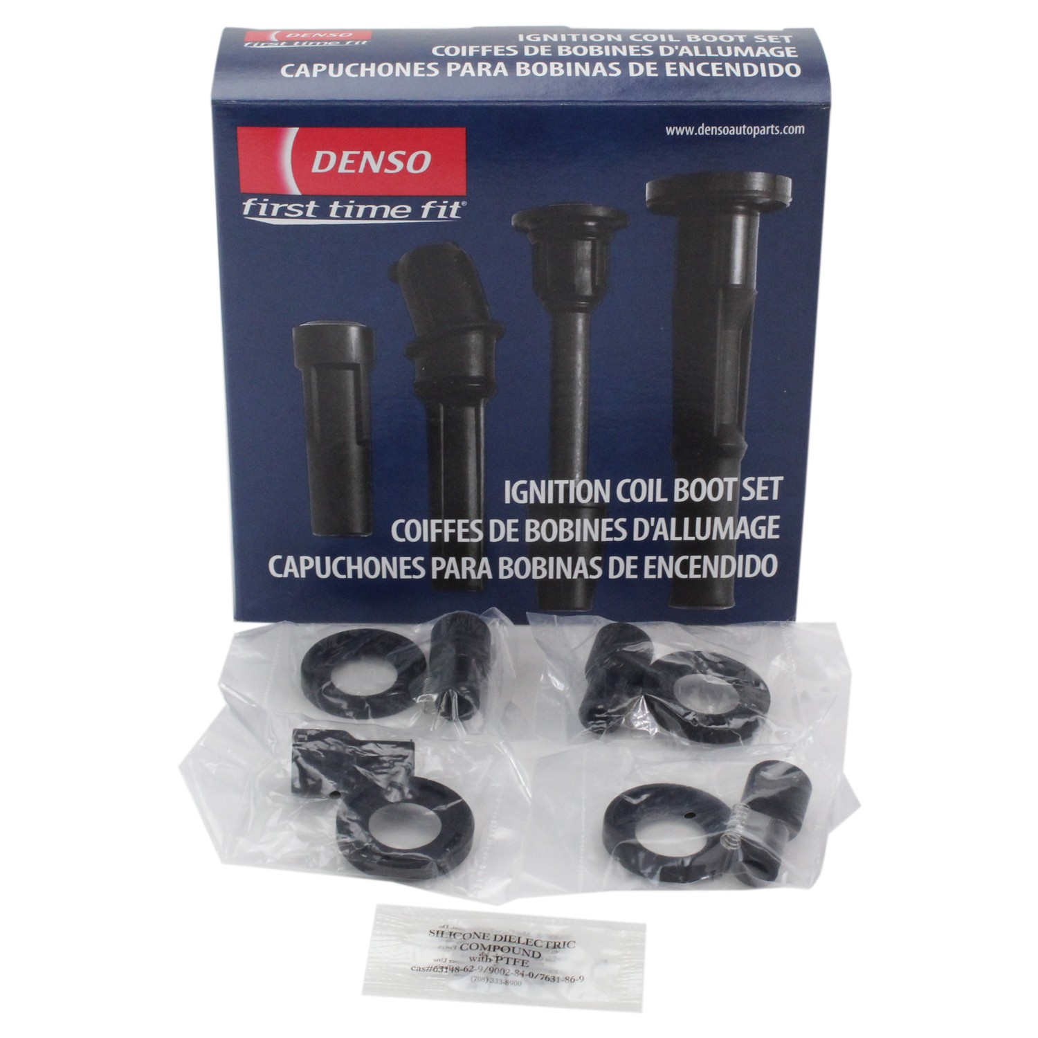 Set of 4 Direct Ignition Coil Boots Denso For Chevy Lexus Pontiac Scion Toyota