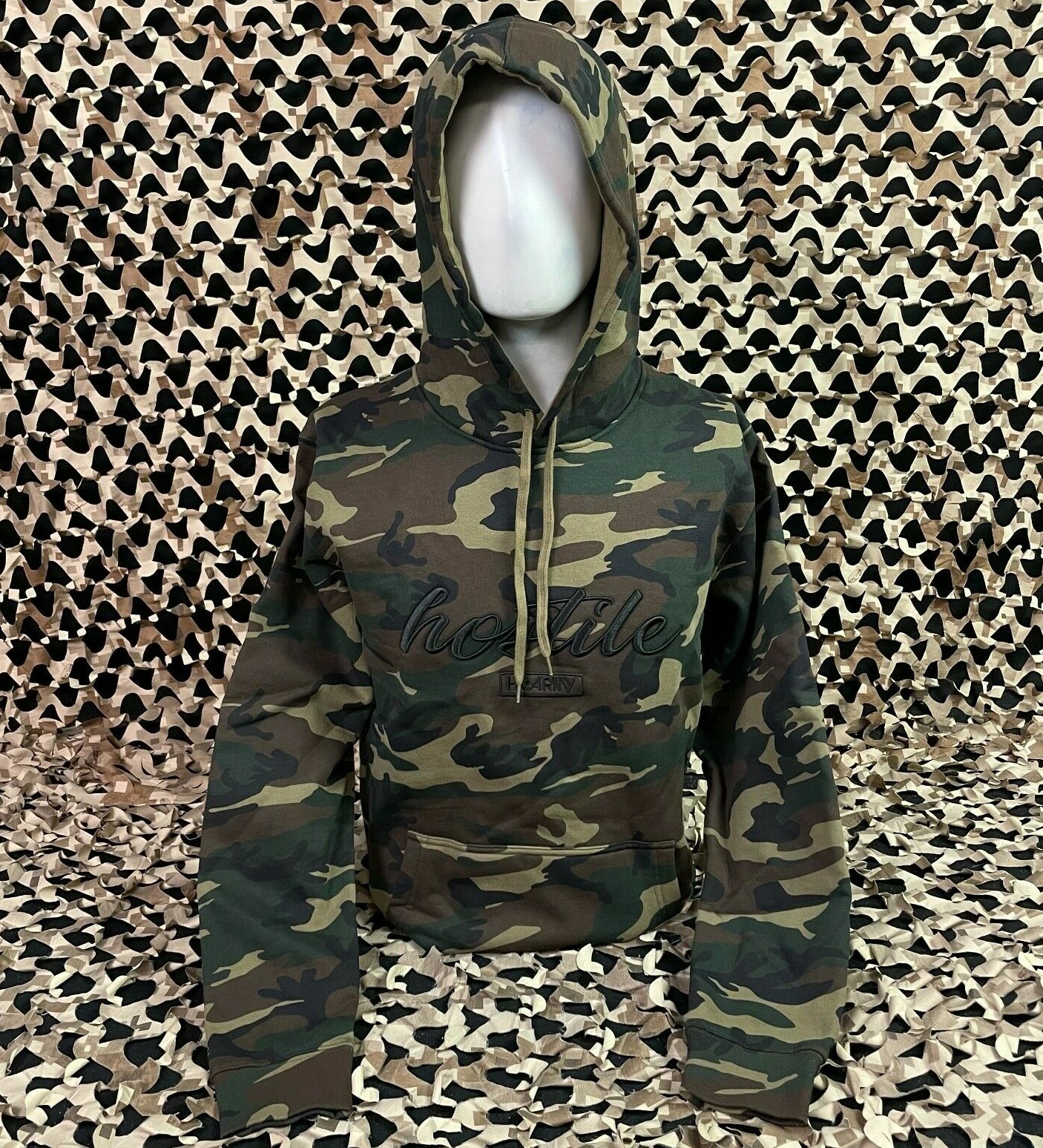 NEW HK Army Gild Pull Over Hooded Sweatshirt - Camo - Small