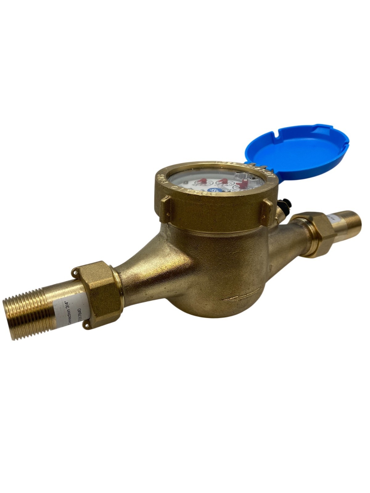 DAE MJ-75 NTEP NSF61 Lead Free Water Meter, 3/4" NPT Couplings, Gallon, No Pulse