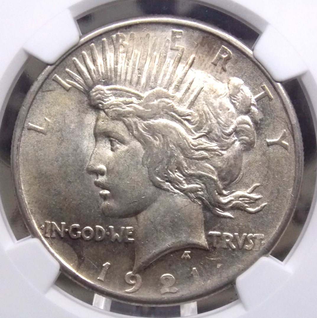 1921 "P" Peace SILVER Dollar *HIGH RELIEF* $1 NGC MS62 #004 Uncirculated ECC&C