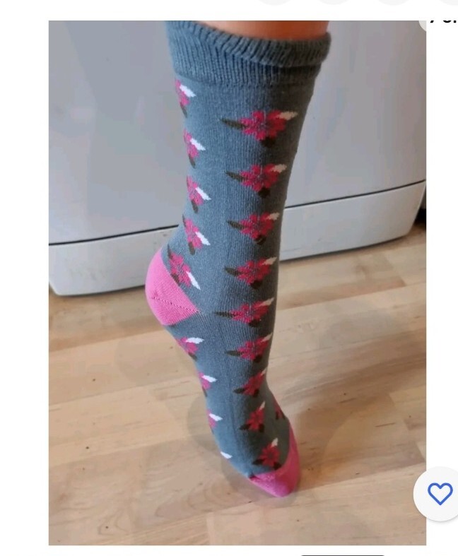 Ladies Three Pack Floral Socks 3-6.5
