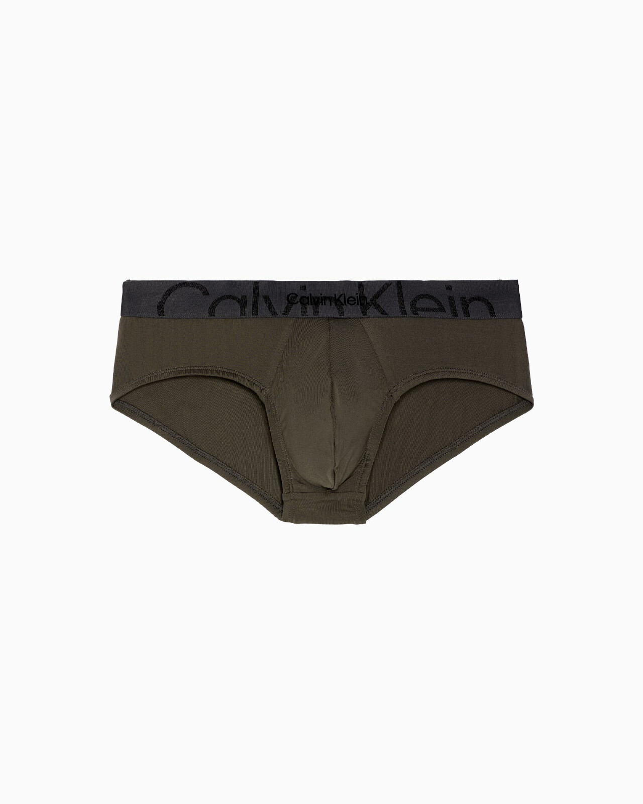 Calvin Klein Men's Embossed Icon Microfiber Hip Brief, Grey Sky- Small