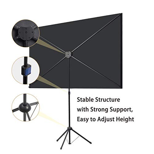 Projector Screen with Stand, Portable Projector Screen and Stand, 60 60 inch
