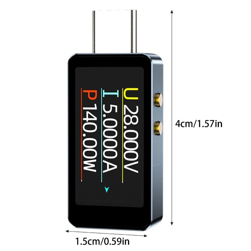 DC4-28V Type C Power Detectors for Phone and Computer with Real Time Data