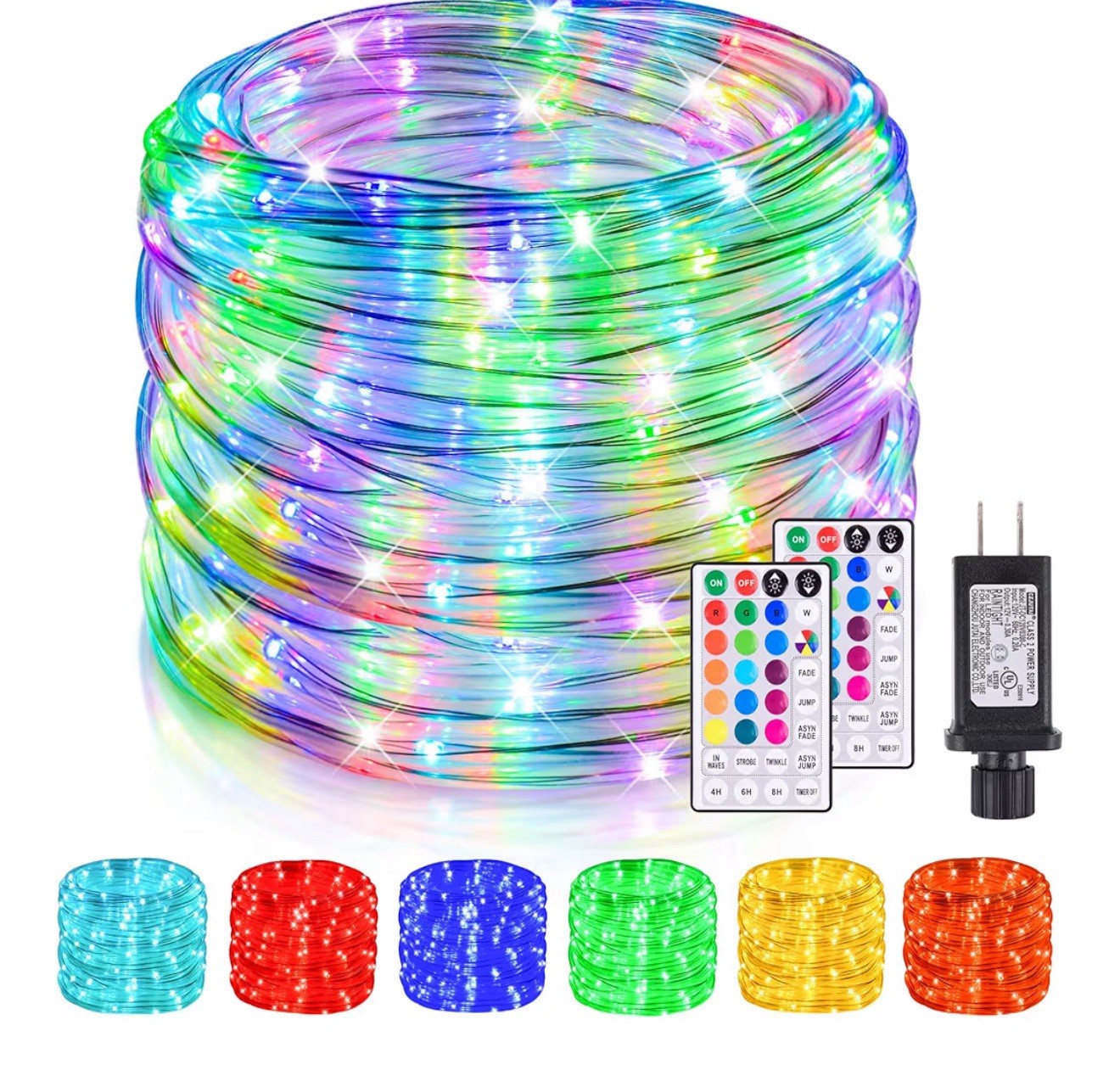 18 Colors Changing Fairy String Light Plug in with Remote (99ft)