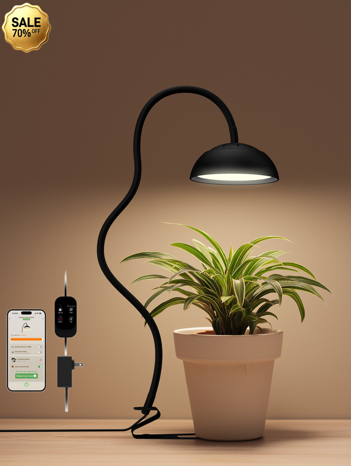 LED Full Spectrum Auto Timer and Dimmable Grow Lights for Indoor Plants