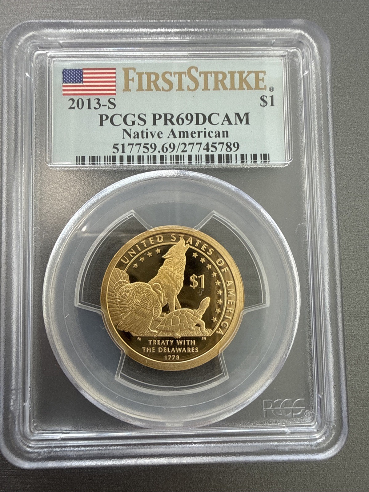 2013  S  SACAGAWEA NATIVE AMERICAN DOLLAR $1  PCGS PR69DCAM FIRST STRIKE #x5103