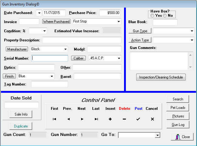 CGI Pro GO (Complete Gun Inventory Clerk Pro Portable USB)