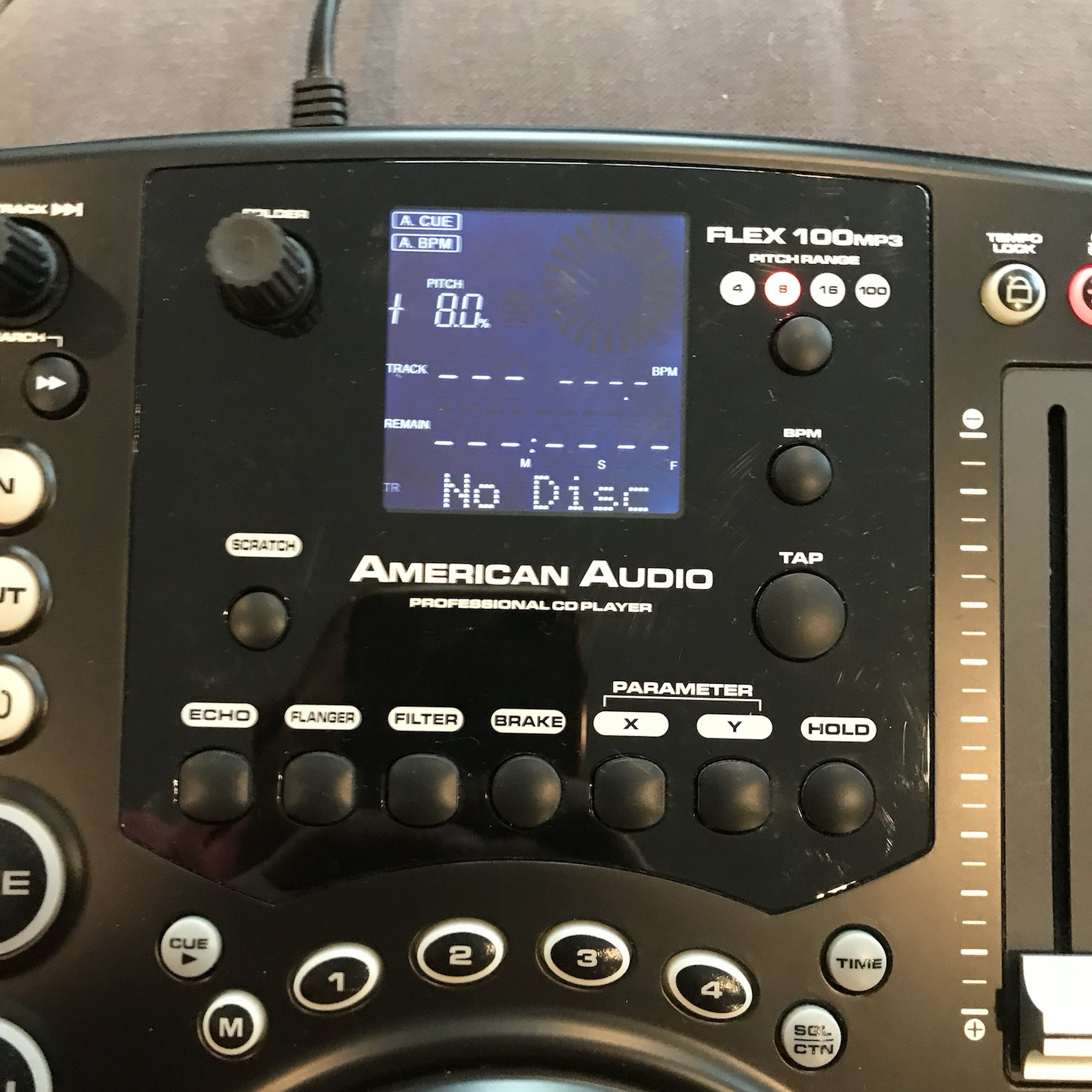 American Audio Q-D6 PreAmp Mixer W/ 2 Flex 100 MP3 CD Player, Rolling Case
