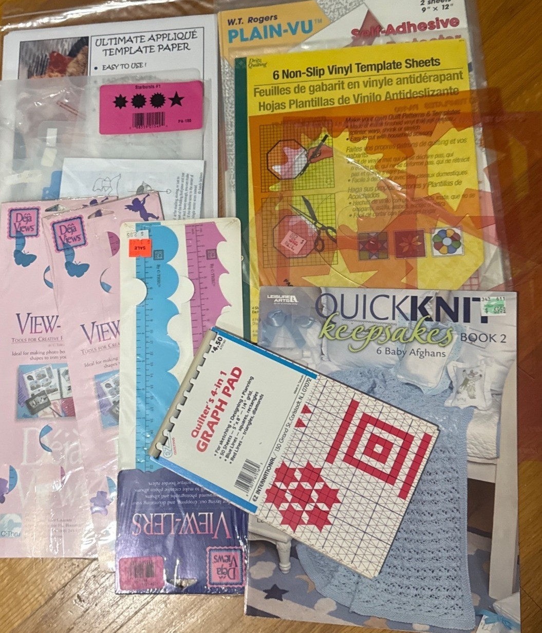 Craft Sewing Supplies Lot Templates Rulers Applique Transfer View-Lers Pattern B