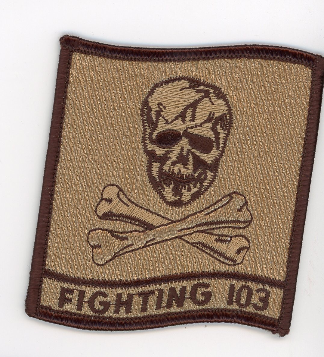 PATCH USN F-14 TOMCAT VF-103 JOLLY ROGERS DESERT IRON ON PARCHE