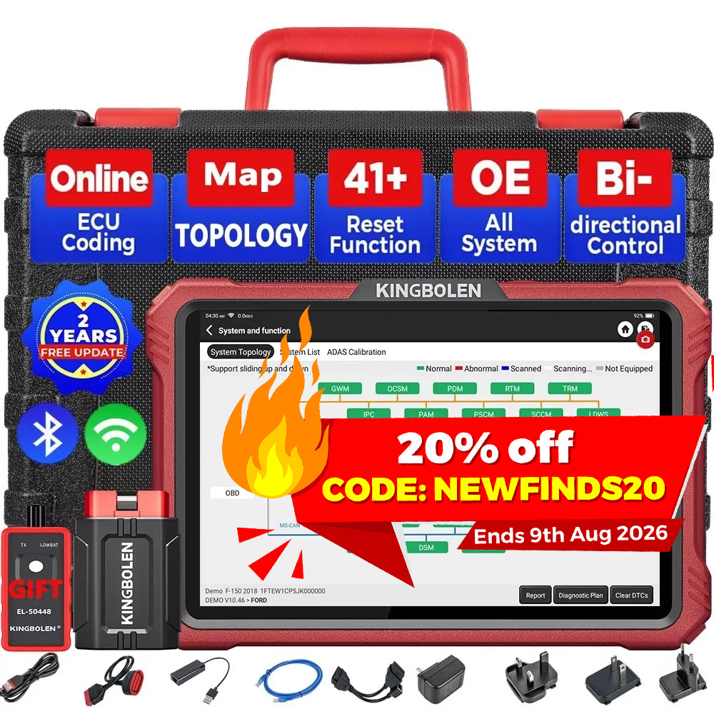 2026 Kingbolen K10 PRO Car Full System Diagnostic Tools Key ECU Coding Scanner