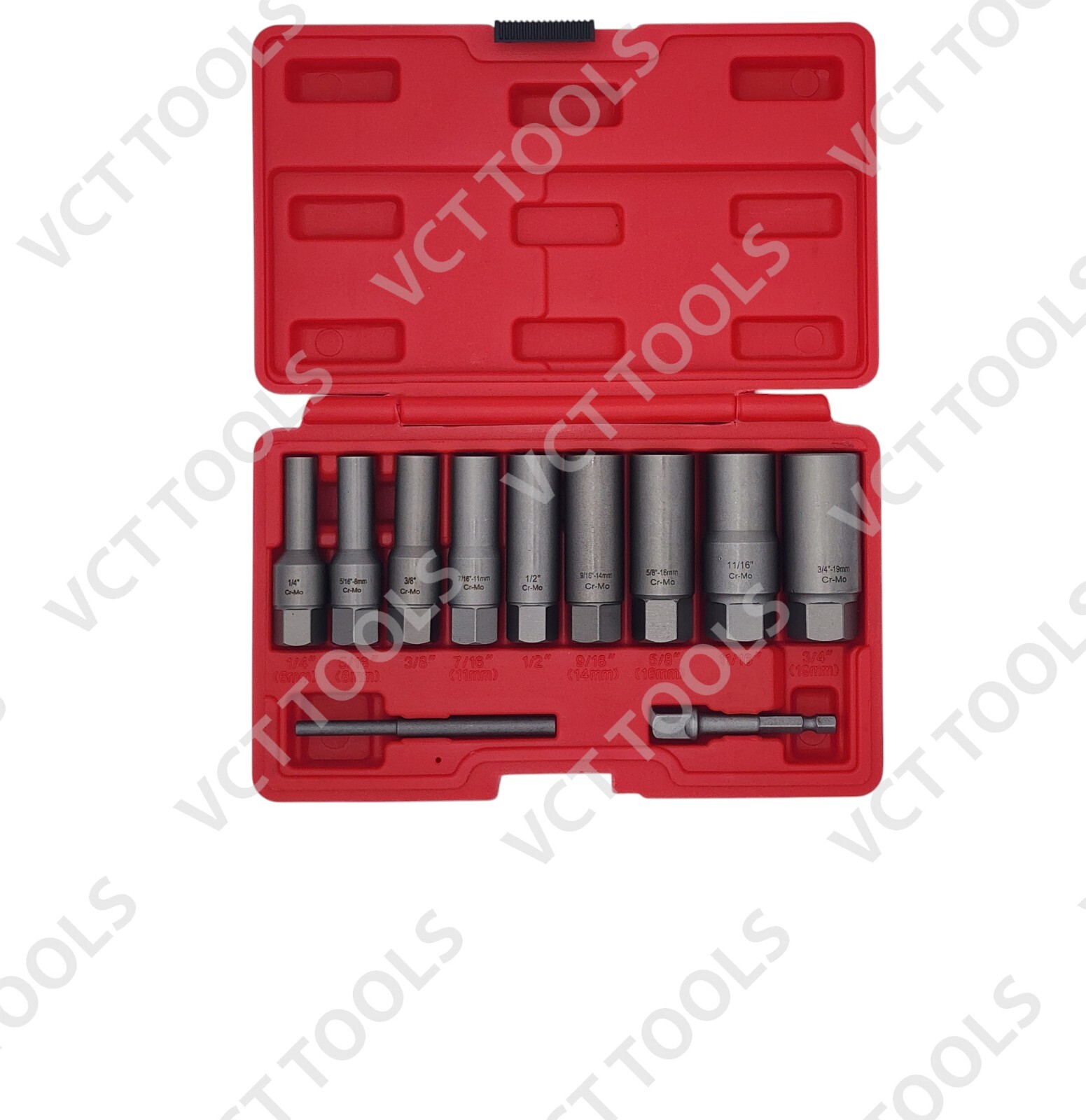 11Pc Spiral 3" Deep Extractor Set for Removing Spark plugs, Bolts, studs, etc.