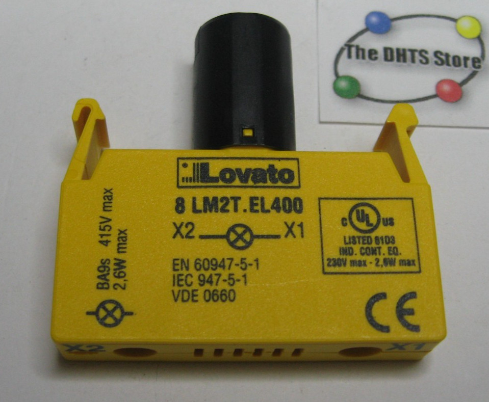 Lovato 8LM2T.EL400 Pilot Light Body 400V NOS - Qty 1