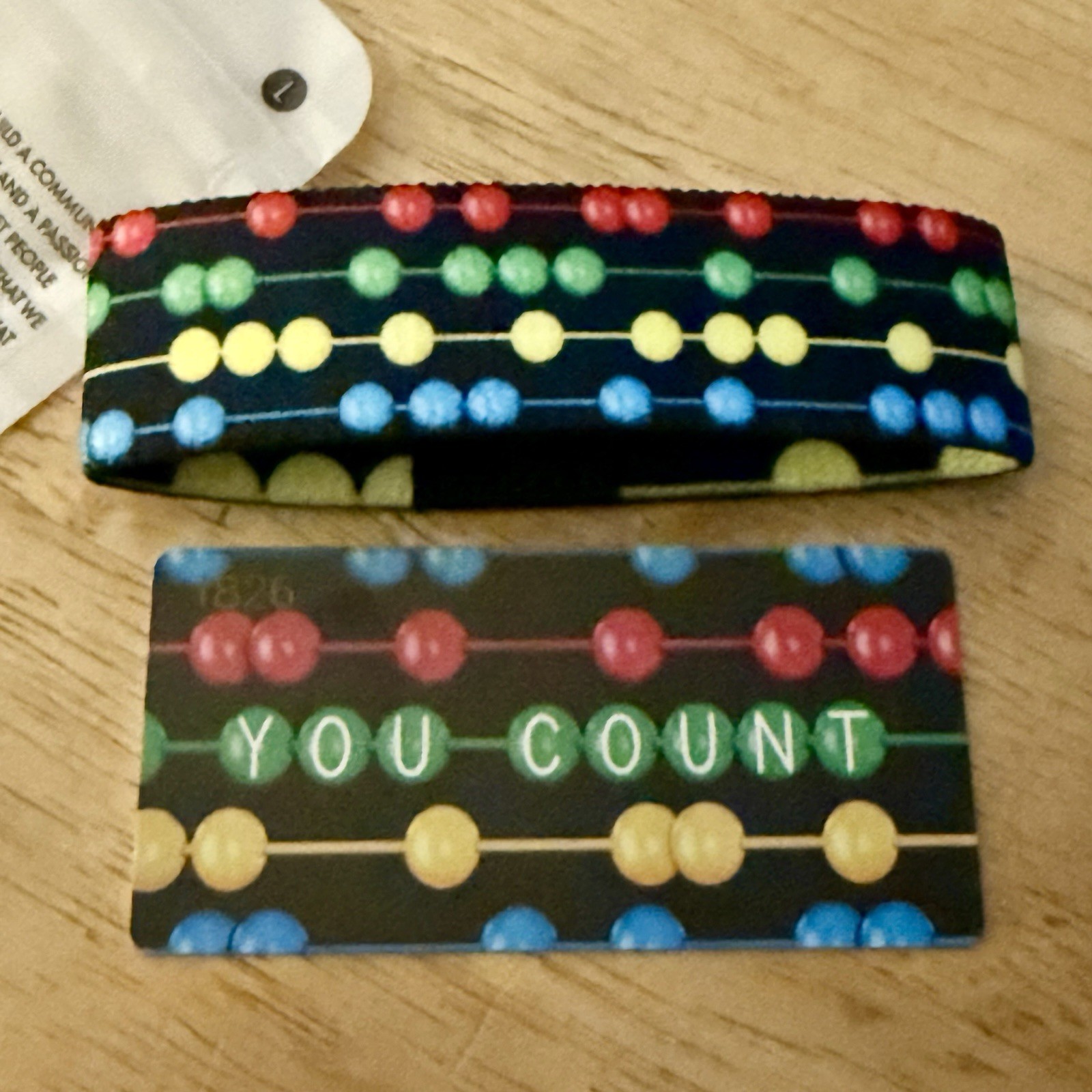 New! ZOX Strap *YOU COUNT* Sz MEDIUM - Reversible Wristband with Card 🧮