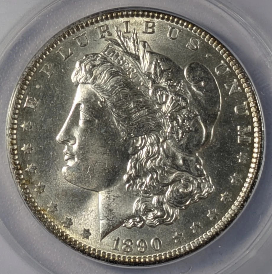 1890 Morgan Silver Dollar ANACS MS-63