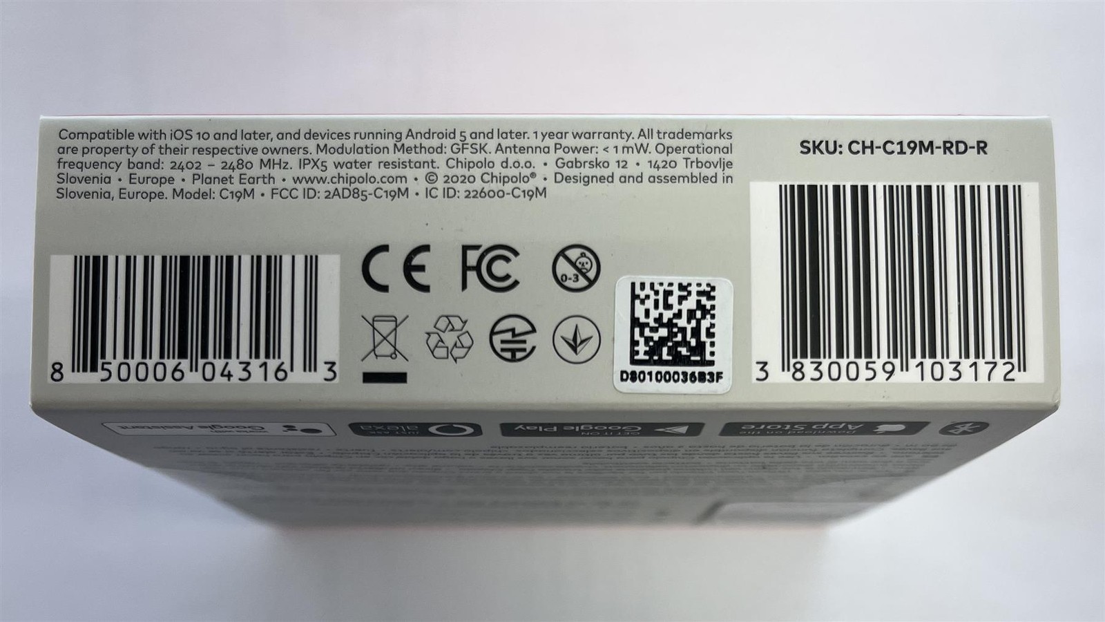 CHIPOLO ONE Red CH-C19M-RD-R Bluetooth KEY & PHONE FINDER