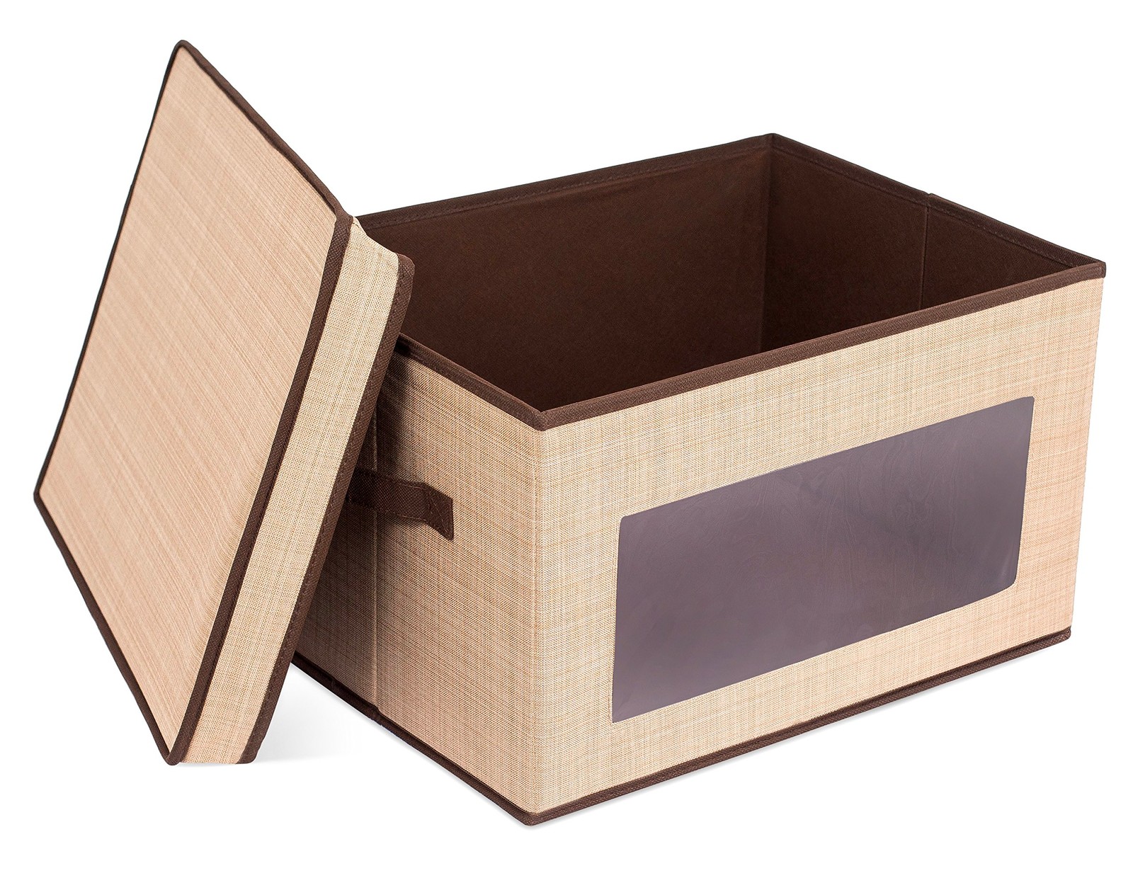 Internet's Storage Box with Window - Durable Storage Bin Basket Containers with