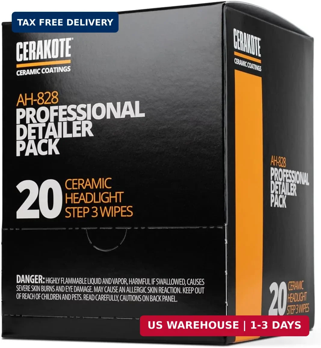 Ceramic Headlight Restoration Professional Detailer Pack (20 Ceramic Wipes) - Br