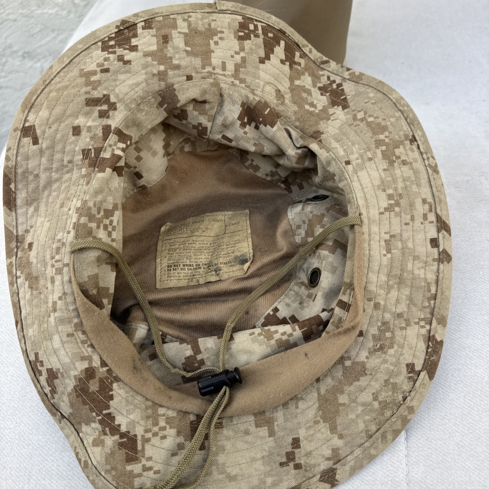 US Marine Corps Desert MARPAT Boonie Hat Cap USMC Size XL