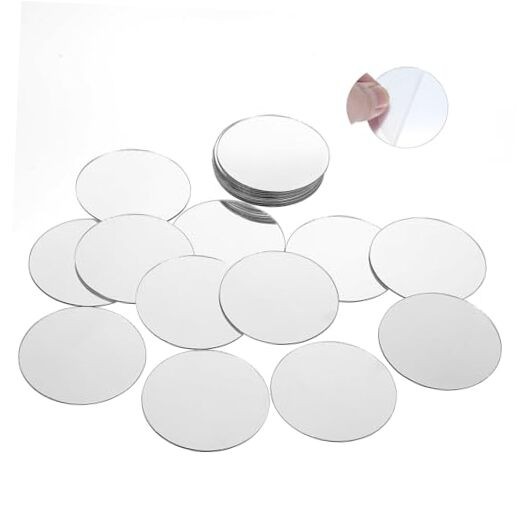 50Pcs Small Round Mirrors for Crafts, 2 Inch Mini Acrylic Round Mirror Tiles